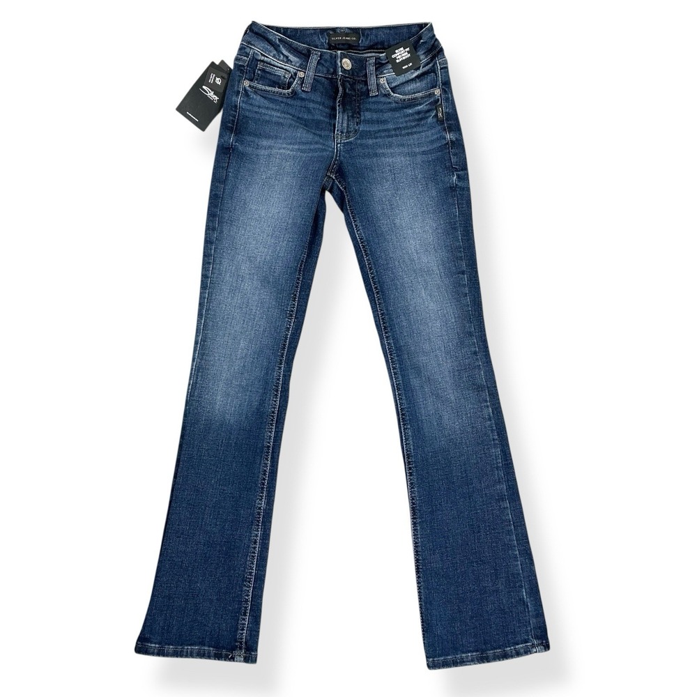 Silver Jeans Women‎ 24x31 (ACTUAL 25x29.5) Blue Mid Rise Slim Boot Elyse NWT